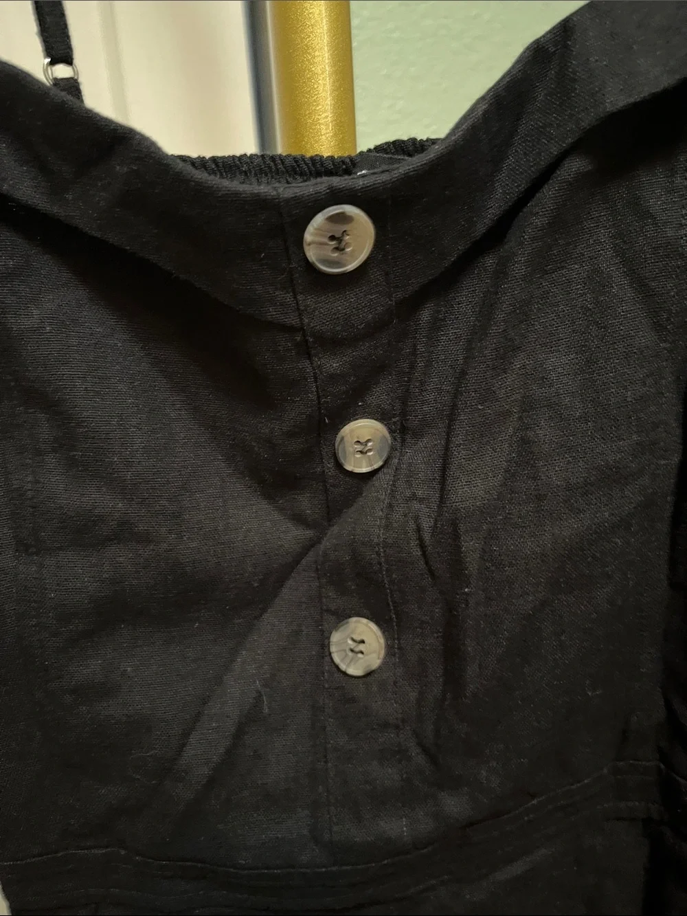 Sweet Wanderer Black Spaghetti Strap Linen Dress Sz XL NWT